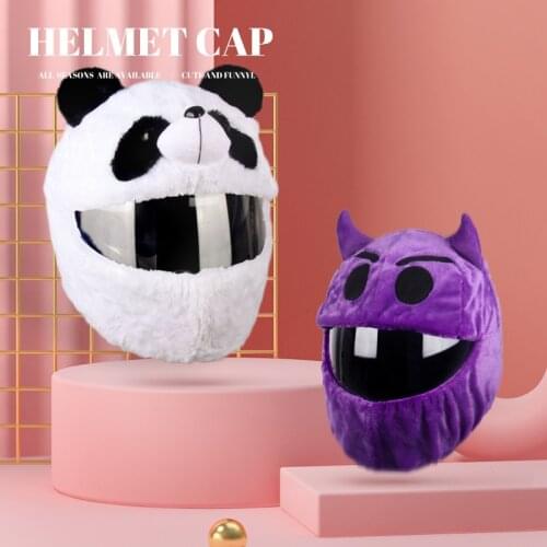 Motorcycle Helmet Cartoons Cover Hat Outdoor Fun Personalized Bike Helmet Cover Christmas Santa Claus Hat Demon Devil Cap Adults