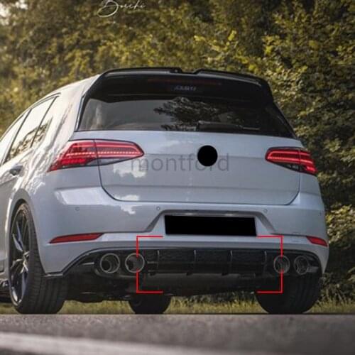 For Volkswagen VW 7.5R Golf 7.5R ABS Black Rear Bumper Lip Trunk Spoiler Rear Diffuser Protector 1Pcs Car Styling