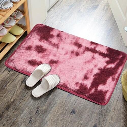 Tie-dye Gradient Carpet Pad Anti Slip Washable Soft Water Absorption Bath Mats Toilet Floor Bedroom Doorway Rug Thick Carpets