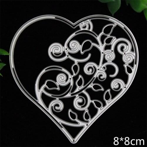 Flourish Heart Metal Cutting Dies Stencil for DIY Scrapbooking Album Embossing Paper Cards Deco Crafts Die Cuts