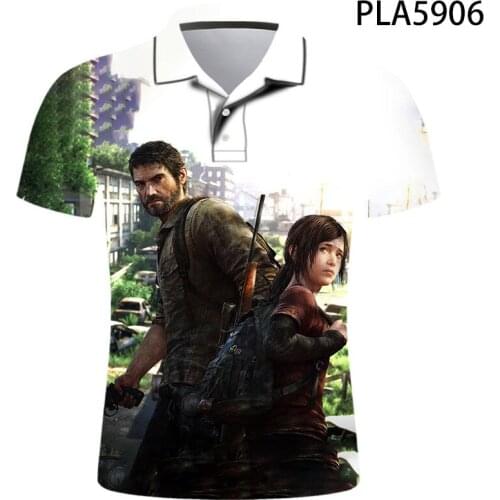 Ropa De Hombre Last Of Us 2 The Last Ofpart 2 Homme 3D Printed Summer Polo Homme Short Sleeve Streetwear Men Fashion Harajuku