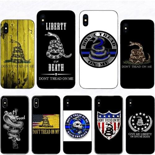 Soft TPU Phone Case Cover Liberty Or Death do not Tread On Me For iPhone 8 7 Plus X XS XR 6 6S XSMAX 5S SE 2020 11pro Shell Capa