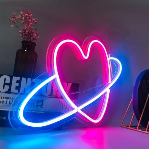 Heart Ball Custom LED Neon Sign Logo Wall Decor For Home Bedroom Cafe Bar Store Xmas Wedding Birthday Party Neon Light