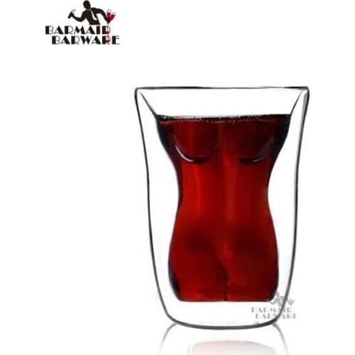 1pcs 160ml Shot Glass Cocktail Beer Skull Glass Whiskey Sexy Vodka Shot Glass Drinking Ware for Home Office Drinkware