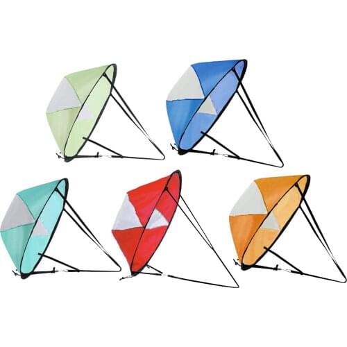 Foldable Kayak Boat Wind Sail Summer Surfing Wind Paddle Kayak Sail Durable Downwind Paddle Rowing Boats Wind w/ Clear Window