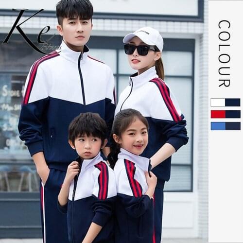 KE family sport set spring autumn long-sleeved childrens girl boy tracksuit men tracksuit women sports set men sports set women
