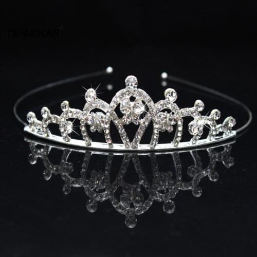 Bridal Wedding Crystal Tiara Headband Party Princess Prom Crown Kids Girl Hairband Hair Accessiories VL