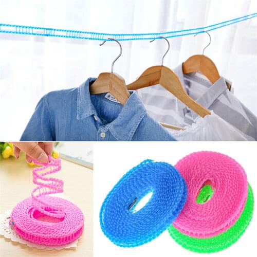 Anti-Slip Clothesline Outdoor Windproof Fence-type Clothesline Drying Quilt Rope Portable Travel Retractable Rope Clothes Hanger