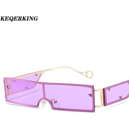 Vintage Black White Square Sunglasses For Women 2020 New Fashion Brand Oversized Sun Glasses Men One Piece Hip Hop Shades