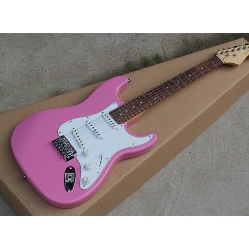 Factory store customized pink electric guitar, white shield, SSS pickup, customizable, free delivery