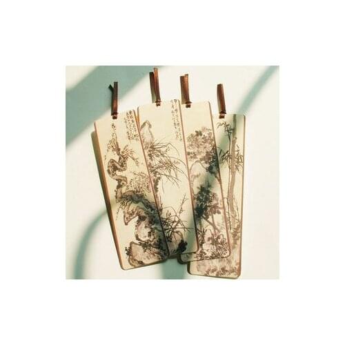 1pcs[Creative Bookmark Wholesale] Meilan Zhuju Bookmarks 4 sheets / set