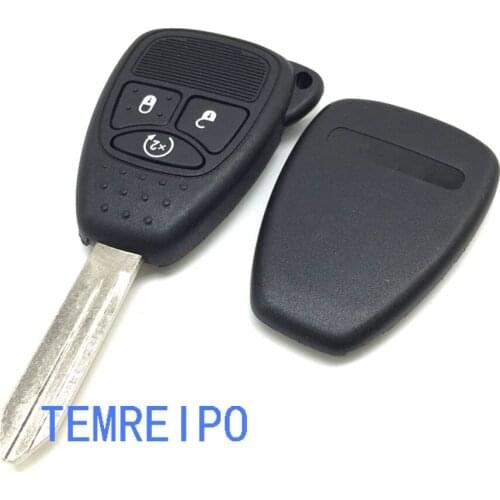 3 buttons Remote Key Shell For Chrysler 300C Sebring Wrangler Dodge Jeep Cruiser Compass FOB Key Case with button pad