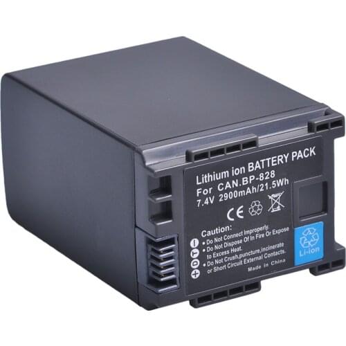 1Pcs 2900mAh BP-828 BP828 Camera Battery for Canon VIXIA GX10, XF400, XF405 HFG20, HFG30, HFG40, HFS21, HFS30, HFM41, HFM400