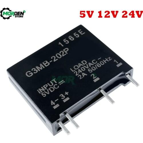 DC-AC Solid State Relay Module 5V 12V 24V G3MB-202P G3MB 202P PCB SIP SSR AC 240V 2A Snubber Circuit Resistor Relay Switch
