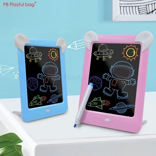 Playful bag 3D magic pad Children LED drawing board Kids toys DIY 3D Light-up painting board Early learning AB91