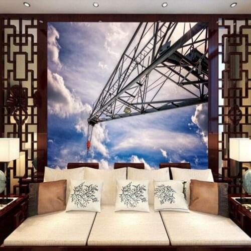 Dropshipping Colomac Geometric Wallpaper European Crane Geometry Line Sky Theme 3d Mural Papel De Parede Home Improvement