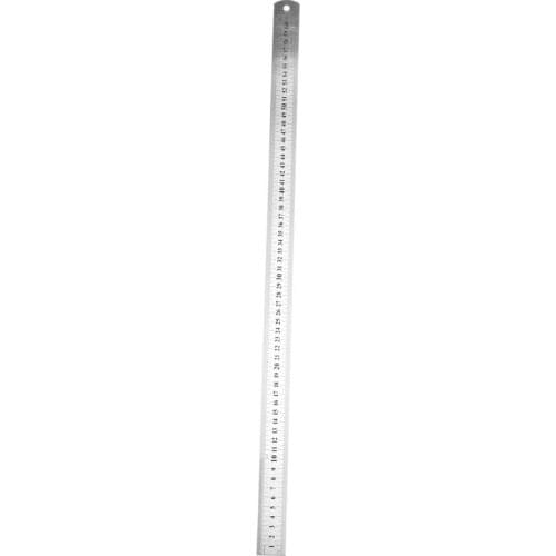 Stainless Steel Double Side Measuring Straight Edge Ruler 60cm/24", Silver