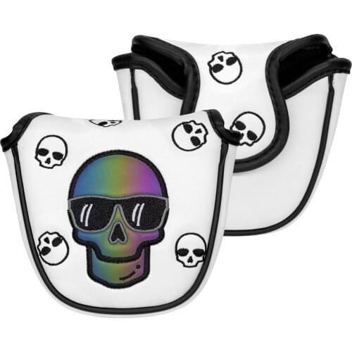 Golf Mallet Putter Cover Golf Club Head Covers for Putter PU Leather Square Mallet Putter Headcover with Magnetic