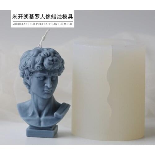 David portrait mold Greece European retro plaster statue decoration ornaments handmade DIY aroma candle mold