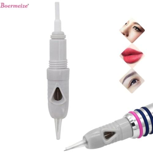 Cartridge Needles Tattoo 100piece Disposable Sterilized Permanent Makeup Machine Tips Microblading For Eyebrow Eyeliner Lip