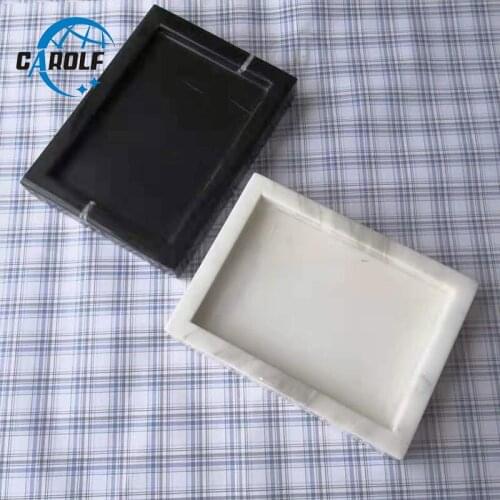 Real Marble Ceramic Tray Home Storage Trays Decorative Display Trays Light Luxury Cosmetics Jewelry Plate Stand