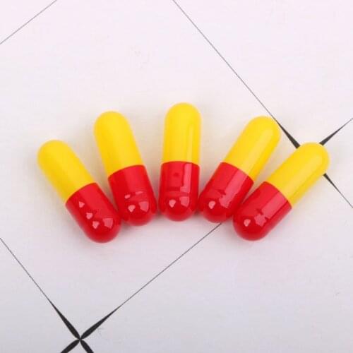Red Yellow Gelatin Empty Capsules Hollow Gelatin Capsules Empty Pill Capsule 0