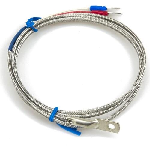 FTARR02 K E type 1m metal screening cable 4mm 5mm 6mm diameter hole ring head thermocouple temperature sensor
