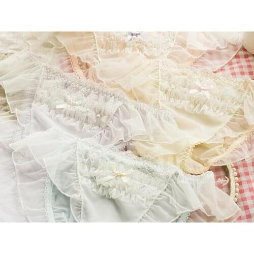 2020 New 2nd Shipping Free M L XL Frech Retro Lovely Cute Lolita Kawaii Ruffles Panties Knicker Lingerie Underwear WP680
