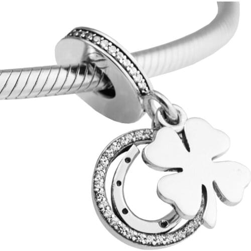 Fits for Pandora Charms Bracelets 100% 925 Sterling-Silver-Jewelry Lucky Day Beads Free Shipping