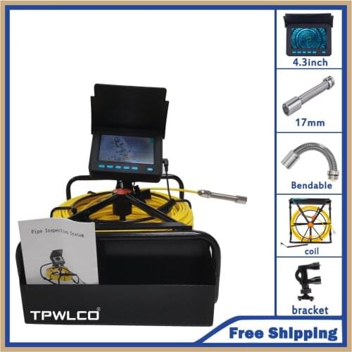 120 Degree 17mm Waterproof Drain Inspection System Camera with DVR 16GB Card Optional Pipe Sewer Industrial Endoscope