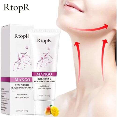 RtopR Neck Firming Rejuvenation Cream Anti-wrinkle Firming Skin Whitening Moisturizing Neck Serum Mild Peeling Beauty Neck Care