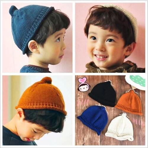 Kids Hat for Girls Boys Autumn Winter Baby Beanie Kids Cap Elastic Warm Knitted Parent Children Hats