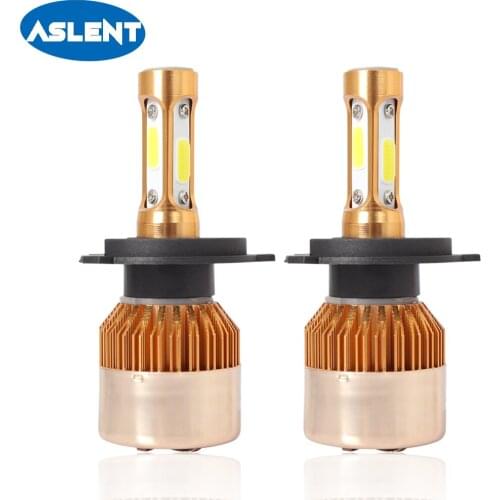 Aslent 3 Sides H7 LED H4 HB3 9005 HB4 9006 72W 8000LM 6500K Car Headlight Automobiles Front Bulb Car Lights H11 H8 H9 Fog lights