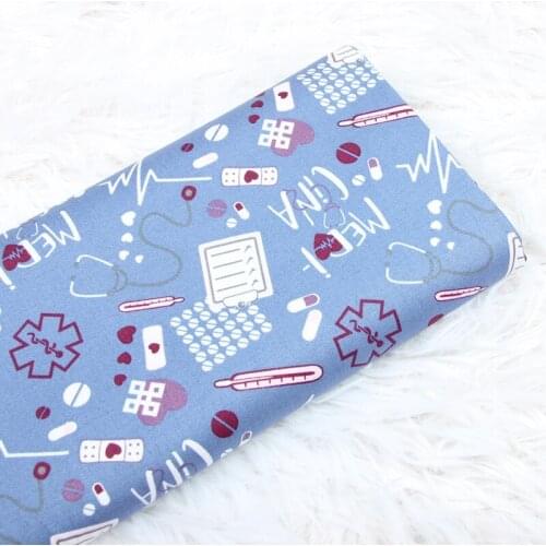 50*140CM Pure Cotton Fabric Medical Printing Fabric Hand Diy Dress Fabric Cotton Twill Quilting Fabric High Quality Breathable