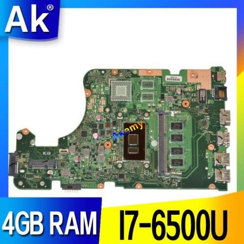 X555UA motherboard I7-6500U 4GB RAM For Asus X555 X555U X555UA X555UB laptop motherboard X555UA mainboard X555UA motherboard