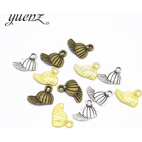 YuenZ 30pcs Antique Style Baseball Cap Charm Fit Bracelet Necklace Pendant Diy Jewelry 13*11mm N142