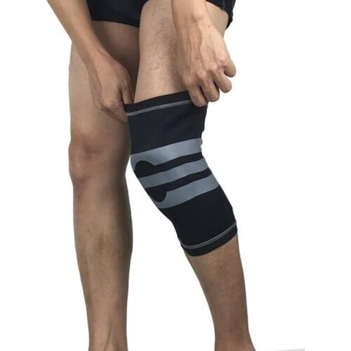 1pc Knee Support Silicon Padded Knee Pads Support Brace Meniscus Patella Protector Sports Safety Protection Volleyball Kneepad