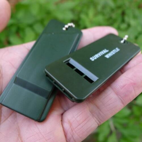 10pcs Rescue Survival Whistle Triband Camping Plastic Emergency Signal Multifunctional Portable Tool Earthquake Emergenc