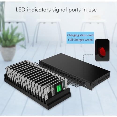 16-Port USB Charger with Syncing Function UMobile phone charging station / USB charging hub / rack-mountable usb charger hub