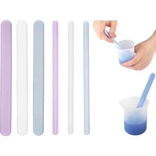 3pcs Round Shape Reusable Washable Stirring Rod Handmade Tool Silicone Mold DIY Jewelry Fillings Accessory Epoxy Resin Mould Art
