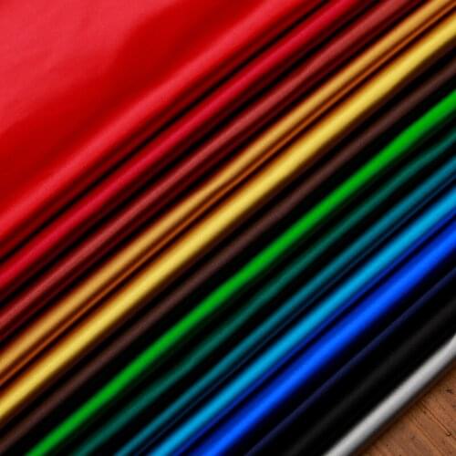 Satin Imitation Silk Fabric Brocade Cloth Solid Plain Material for Sewing DIY Handwork Needlework