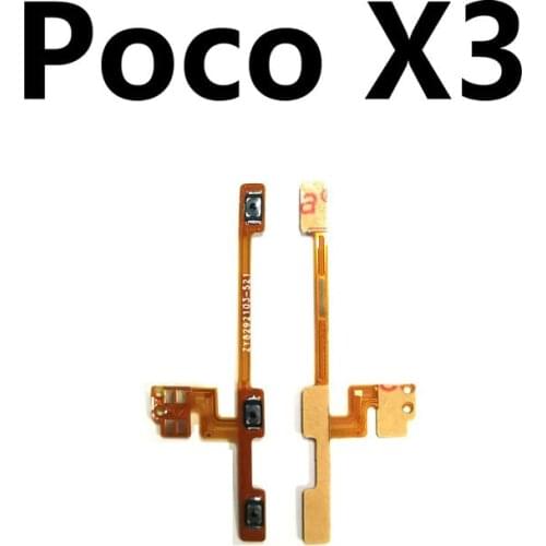 New Power Volume Flex Cable ON OFF Side Button Switch Flex Cable For Xiaomi Poco X3 Replacement Spare Parts