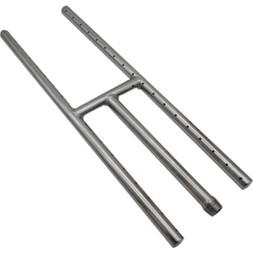 Earth Star Stainless Steel 24" x 6" Fire Pit and Fireplace H Burner for Propane Outdoor Gas Fireplaces