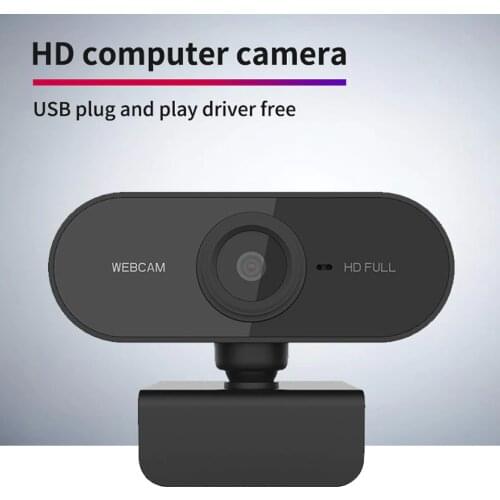HD 1080P webcam, rotatable camera with microphone, microcomputer PC webcam, used for live video call conference work