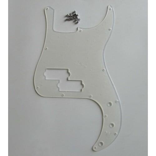 KAISH Transparent P Bass Pickguard Clear PB Scratch Plate w/ screw for Precision Bass