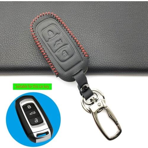 Leather Car Key fob Case Cover Shell Set Holder for Geely Emgrand EC715 EC718 Global Hawk GX7 Remote Accessories