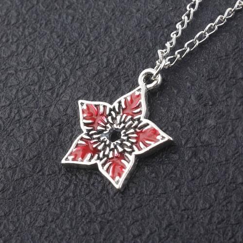 Stranger things Demogorgon Monster Necklaces Cannibal Flower Peandant Necklace for Women Girls Choker Jewelry Gift