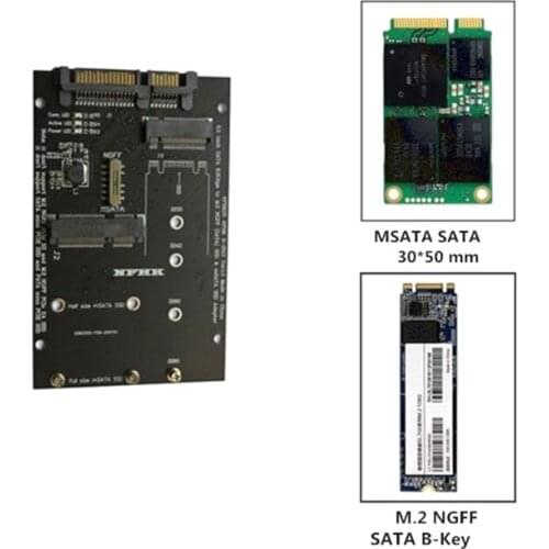 R58A mSATA / M2 SSD to SATA Converter Adapter Card M.2 2.5 inch SSD Adapter Converter Board for PC Laptop 2230 2242 2260 2280