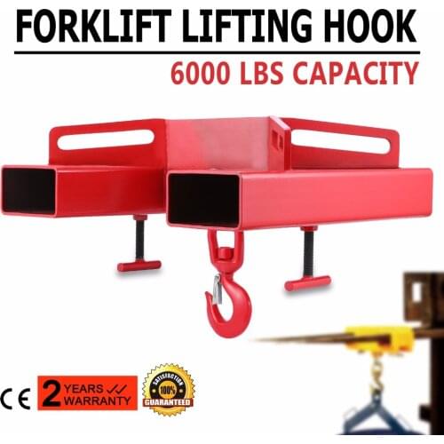 Forklift Lifting Hook 6000 LBS Capacity Forklift Lifting Hoist Swivel Hook Mobile Crane Forklift Attachments (3000Kg)
