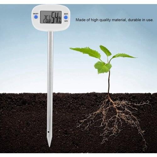 Popular mini probe electronic temperature and humidity counting display probe soil thermometer and hygrometer